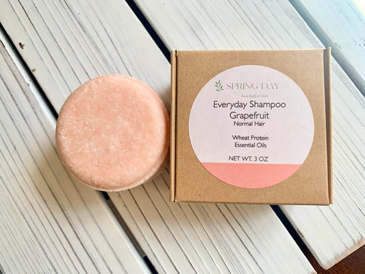 Natural Grapefruit Shampoo Bar , Zero Waste, Sulfate free, eco-friendly packaging, all hair types
