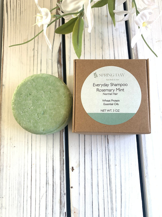 Shampoo Bar for Natural Hair, Rosemary and Mint essential oils,  Zero Waste, Sulfate free, plastic free, eco-friendly packaging